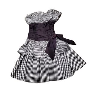 Vintage Plaid Midi Dress